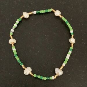 Genuine Freshwater Pearl & Miyuki Bead Stretch Bracelet